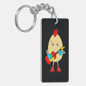 Rock Musician Egghead Schlüsselanhänger (Vorderseite links)