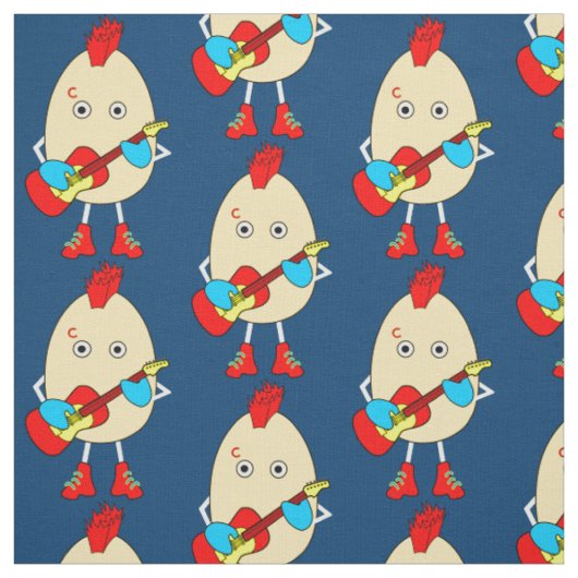 Rock Musician Egghead Stoff (Muster)