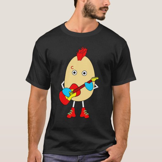 Rock Musician Egghead T-Shirt (Vorderseite)