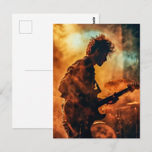 Rock Musician Postkarte (Vorne/Hinten)