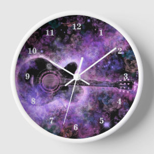 Rock-Musik Gitarre Wanduhr