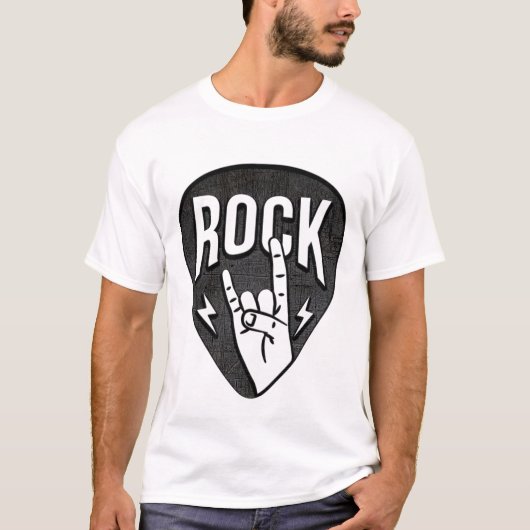 Rock-Musik-Logo T-Shirt (Vorderseite)