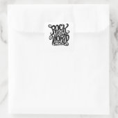Rock my World Quadratischer Aufkleber (Tasche)