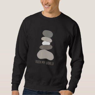 Rock My World Stone Cairn Skulptur Grafik Sweatshirt