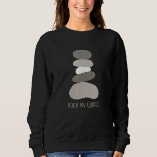 Rock My World Stone Cairn Skulptur Grafik Sweatshirt