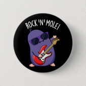Rock N Mole Funny Animal Pub Dark BG Button (Vorderseite)