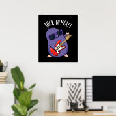 Rock N Mole Funny Animal Pub Dark BG Poster (Heimbüro)