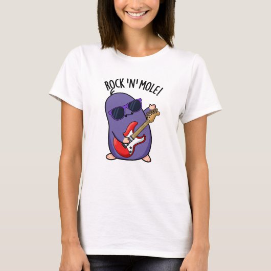 Rock N Mole Funny Animal Pub T-Shirt (Vorderseite)