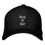 Rock 'N' Roll bestickt Bestickte Baseballkappe (Vorderseite)