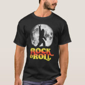 Rock N' Roll! Bigfoot Sasquatch & Full Moon T-shir T-Shirt (Vorderseite)