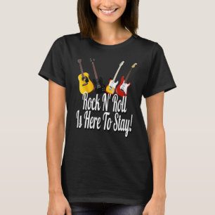 Rock N' Roll Bleibe verschiedene Gitarren T-Shirt