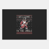 Rock n Roll Christmas Rocker Santa Ugly Christmas Geschenkpapier Set (Vorderseite)