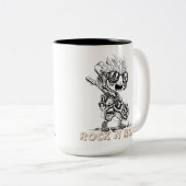 ROCK N ROLL - CREATIVE ZWEIFARBIGE TASSE (VorderseiteRechts)