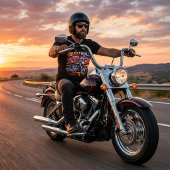 Rock 'N' Roll Diner Retro Biker Tri-Blend Shirt