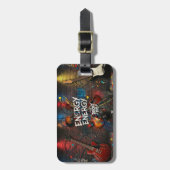 Rock ‘n’ Roll E-Gitarre Gepäckanhänger (Vorderseite vertikal)