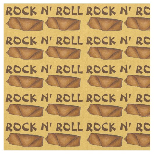 Rock N' Roll Egg Roll Chinesisch Essen Eggroll Stoff (Nahaufnahme)