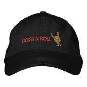 ROCK N ROLL Embroidered Hat Bestickte Baseballkappe (Vorderseite)