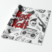 Rock N Roll Forever Geschenkpapier (Ungerollt)