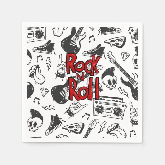 Rock N Roll Forever Serviette (Vorderseite)
