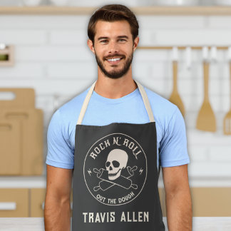"Rock n' Roll" Funny Men's Baking & Cooking Koch Schürze