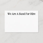 Rock N Roll Garage Band Visitenkarte (Rückseite)