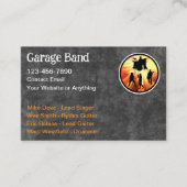 Rock N Roll Garage Band Visitenkarte (Vorderseite)