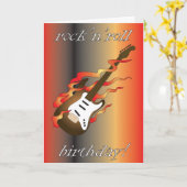 Rock 'n' Roll Geburtstagskarte Karte (Gelbe Blume)