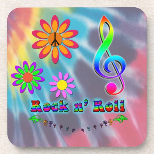 Rock n' Roll Getränkeuntersetzer (Vorderseite)