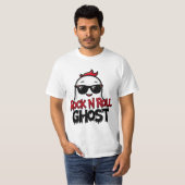 Rock N Roll Ghost T-Shirt, Fun Halloween Graphic T T-Shirt (Vorne ganz)