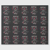 Rock n Roll Gitarre Geschenkpapier (Flach)