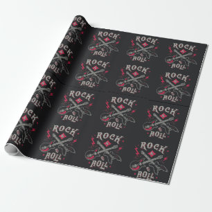 Rock n Roll Gitarre  Geschenkpapier
