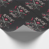Rock n Roll Gitarre Geschenkpapier (Ecke)
