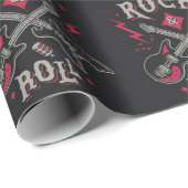 Rock n Roll Gitarre Geschenkpapier (Rolleneckpunkt)