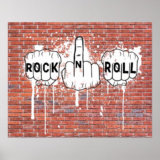 Rock-N-Roll Graffiti Poster (Vorne)