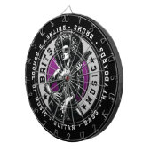 Rock ’n’ Roll Graphic - Music School Design Dartscheibe (Vorderseite rechts)