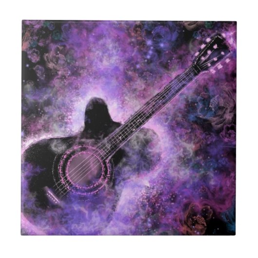 Rock N Roll Guitar Music Ceramic Tile Painting Fliese (Vorderseite)