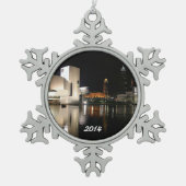Rock n' Roll Hall of Fame, Cleveland Snowflake Schneeflocken Zinn-Ornament (Vorderseite)