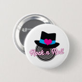 Rock n Roll Hut Button (Vorne & Hinten)