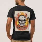 Rock 'n' Roll Inferno Skull T-Shirt (Rückseite)