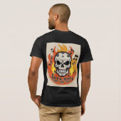 Rock 'n' Roll Inferno Skull T-Shirt (Schwarz voll)