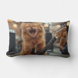 Rock N Roll Ingwer Gitarre Katze Rockstar Lendenkissen