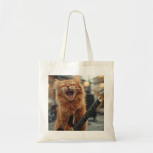 Rock N Roll Ingwer Gitarre Katze Rockstar Tragetasche