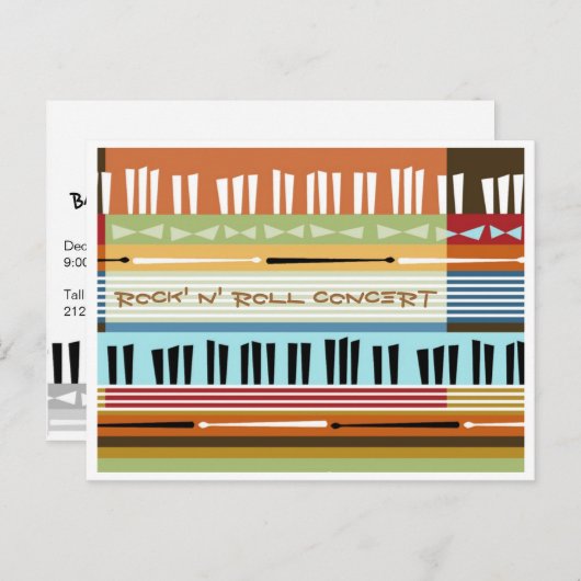 Rock' N' Roll Konzert Postkarte (Vorne/Hinten)