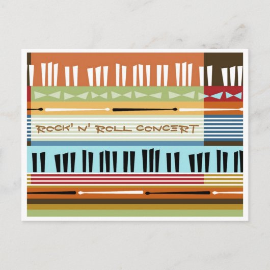 Rock' N' Roll Konzert Postkarte (Vorderseite)