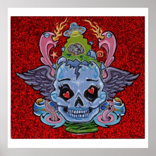'Rock n' Roll Lobotomy' art print- (Pop surreal) Poster (Vorne)