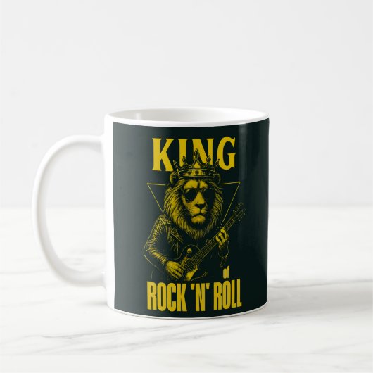 Rock N Roll Löwe Gitarre Spieler Kaffeetasse (Links)