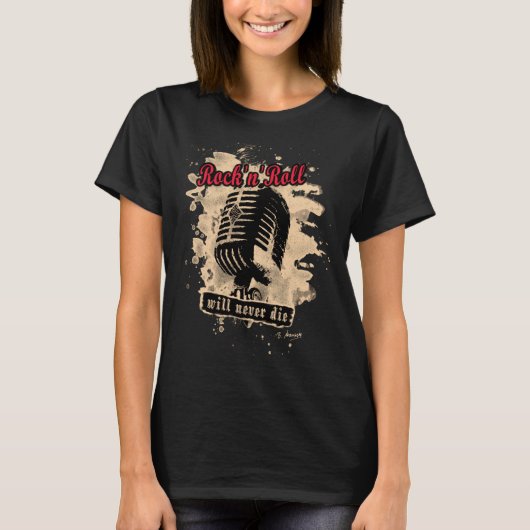 Rock-n-Roll Microphone - red T-Shirt (Vorderseite)