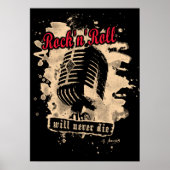 Rock-n-Roll-Mikrofon - rot Poster (Vorne)