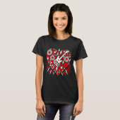 Rock N Roll Music Heart Valentine Rock Music Women T-Shirt (Vorne ganz)