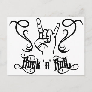 Rock 'n' Roll Musik-Symbol  Feiertagspostkarte